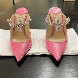 Original Jimmy Choo Pink Crystal Embellished Heels